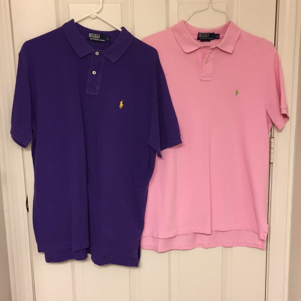 2  MEN’s Ralph Lauren Polos 100% cotton